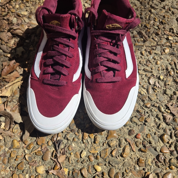 Vans Men's Burgundy High-Top Sneakers - Picture 2 of 6